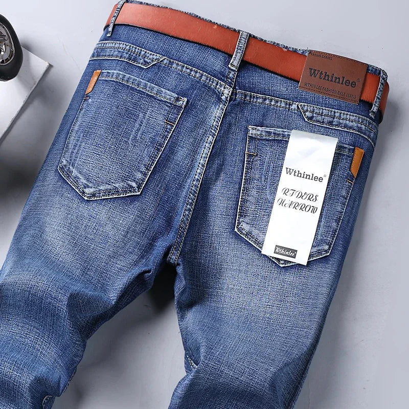 Casual & Stylish Men's Classic Straight Fit Ripped Denim Jeans