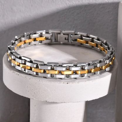 Men's 11mm Stainless Steel Link Bracelet – Bold, Refined & Durable
