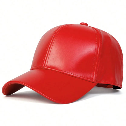 PU Leather Duckbill Baseball Cap