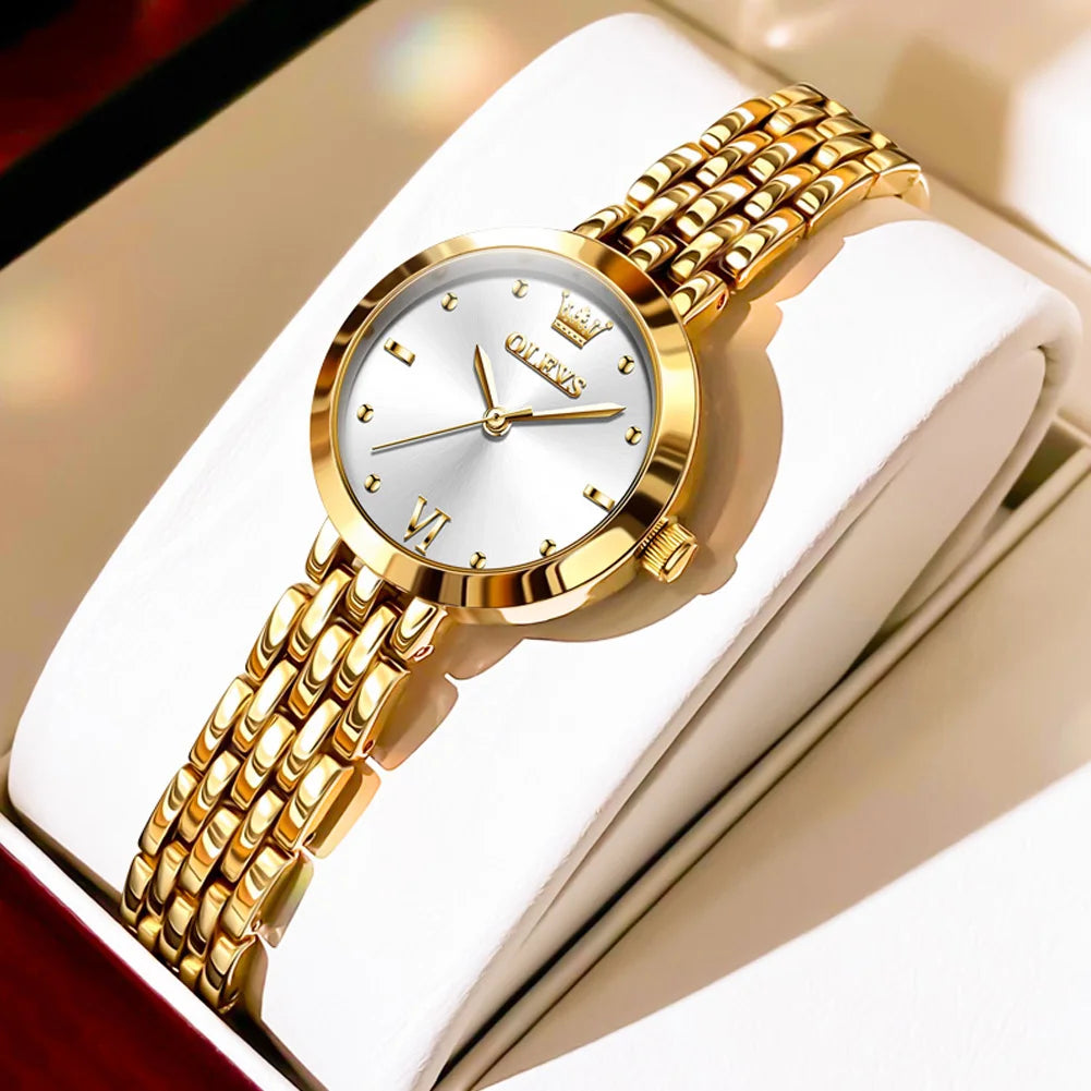 Elegant Waterproof Quartz Timepiece Luxury Gold Women's Watch