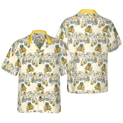 3D Pizza Print Hawaiian Unisex Beach Party Short Sleeve Shirt