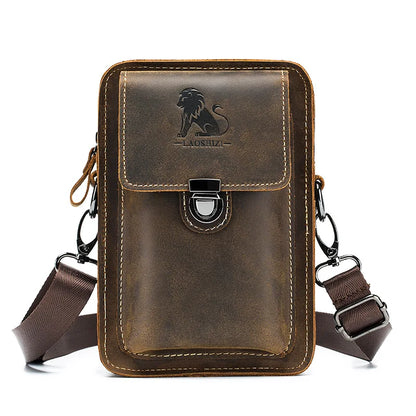 Men's Genuine Leather Crossbody Multi-Functional Belt & Waist Bag