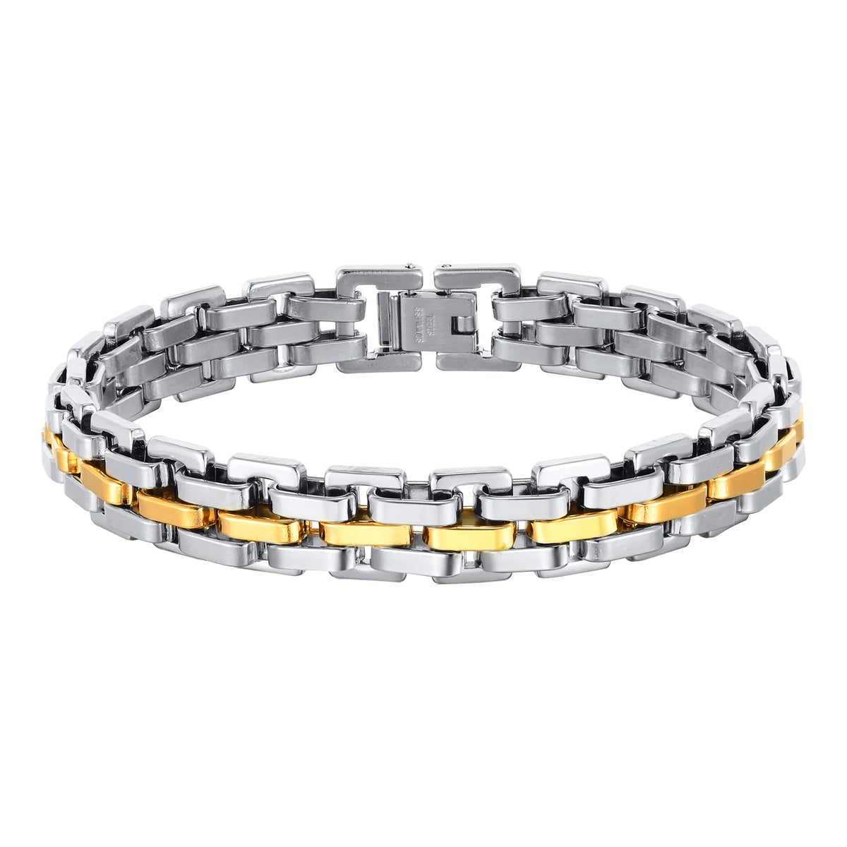 Men's 11mm Stainless Steel Link Bracelet – Bold, Refined & Durable