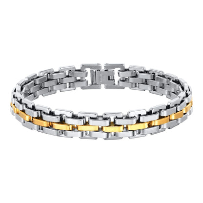 Men's 11mm Stainless Steel Link Bracelet – Bold, Refined & Durable