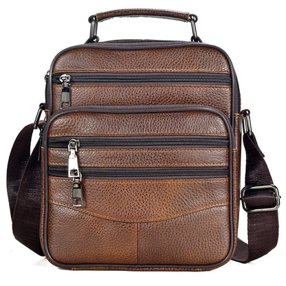 Genuine  Leather Messenger Bag for Business & iPad Tote