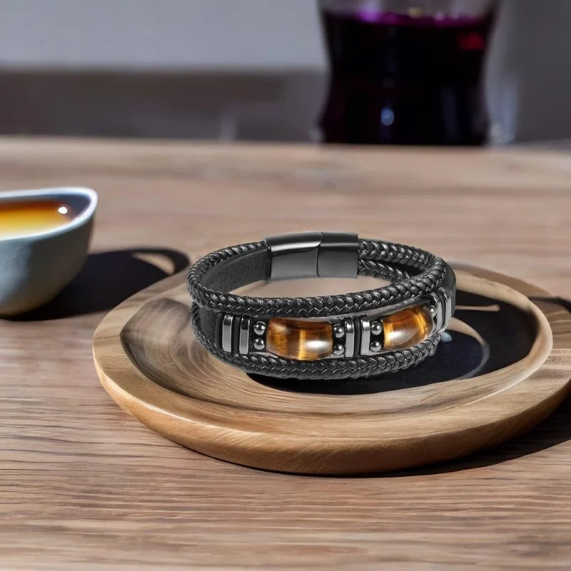 Bracelet on a wooden coaster