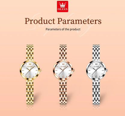 Elegant Waterproof Quartz Timepiece Luxury Gold Women's Watch