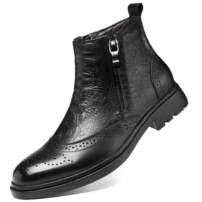 Comfy Casual Street Fashion Men’s Cowhide Chelsea Boots
