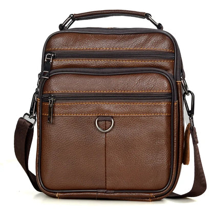 Genuine  Leather Messenger Bag for Business & iPad Tote