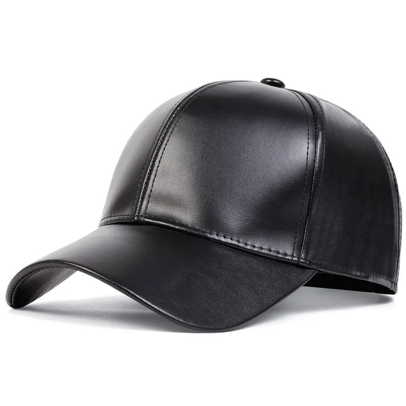 PU Leather Duckbill Baseball Cap