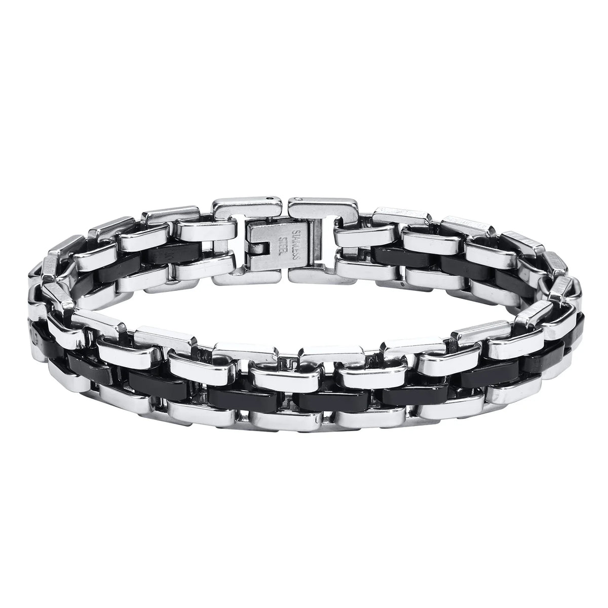 Men's 11mm Stainless Steel Link Bracelet – Bold, Refined & Durable