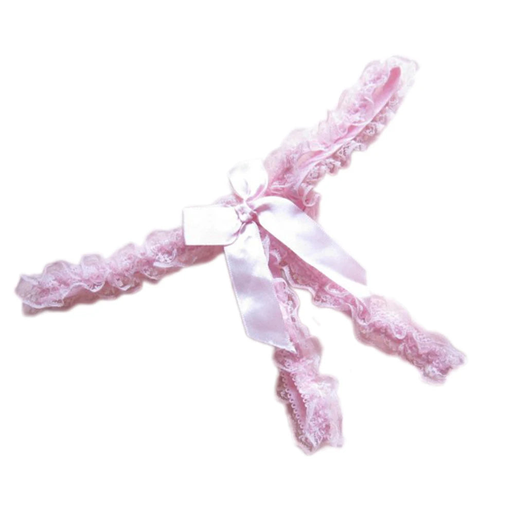 Ivory Bloom Strappy Lace Thong for Women