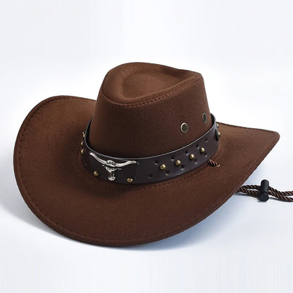 Vintage Artificial Suede Western Cowboy Jazz Hat