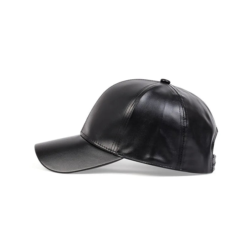 PU Leather Duckbill Baseball Cap