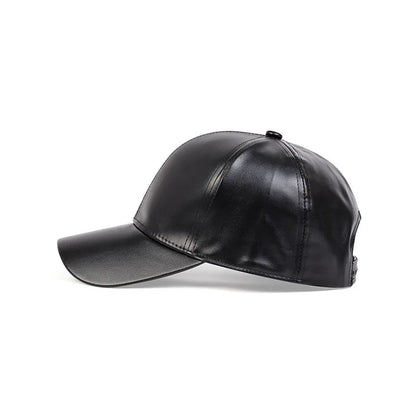 PU Leather Duckbill Baseball Cap