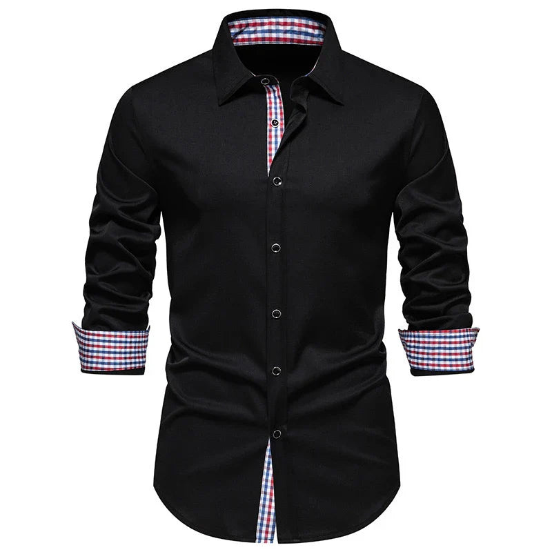 Classic Business  Buckle Soft Long Shirt for Men