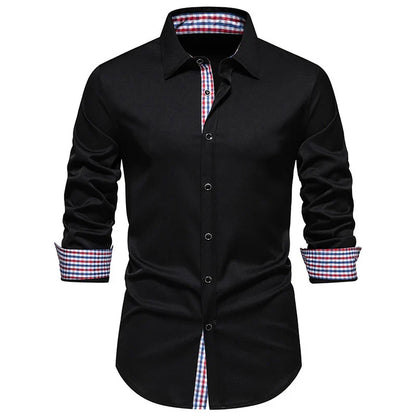 Classic Business  Buckle Soft Long Shirt for Men