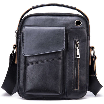New Casual Cow Leather Shoulder Crossbody Bag For Men