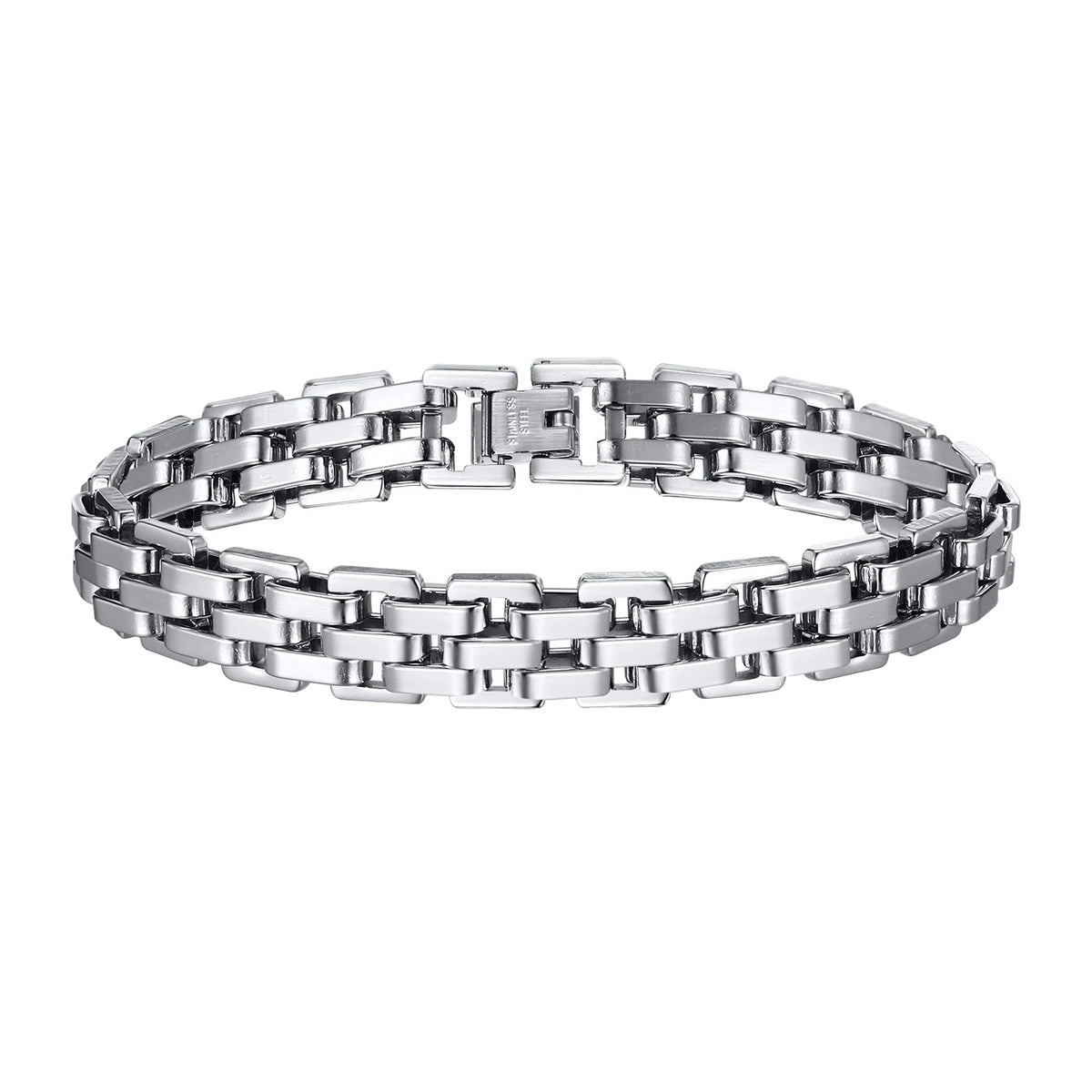 Men's 11mm Stainless Steel Link Bracelet – Bold, Refined & Durable
