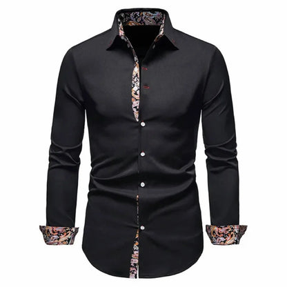 Men’s Slim Fit Long Sleeve Office Business Shirt