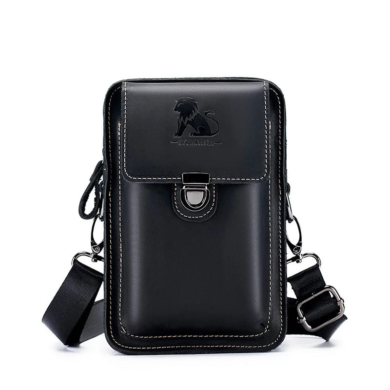 Men's Genuine Leather Crossbody Multi-Functional Belt & Waist Bag