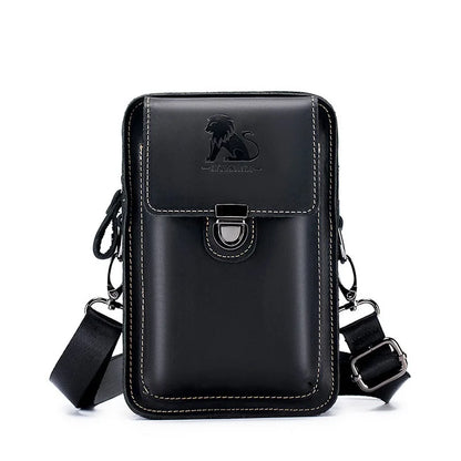 Men's Genuine Leather Crossbody Multi-Functional Belt & Waist Bag