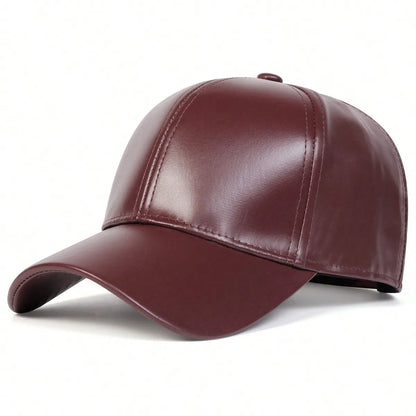 PU Leather Duckbill Baseball Cap
