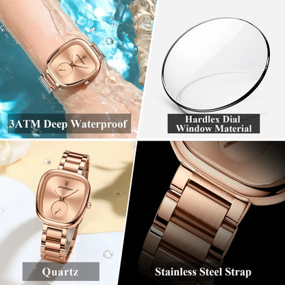 Waterproof Stainless Steel Elegant Luxury Women's Quartz Watch
