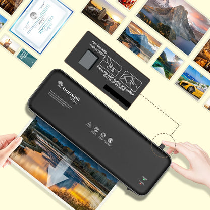 Jam-Free, Easy Use for Home & Office Bonsaii 9" Thermal Laminator
