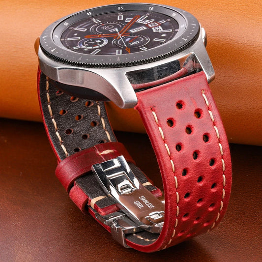 Vintage Genuine Leather Watch Band for Samsung Galaxy