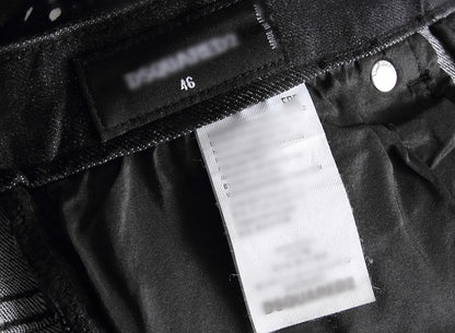 Zipper Splice & Pockets Men's High Waist Straight Denim Jeans