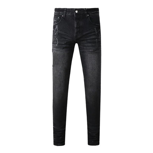 Retro Low-Rise Slim-Fit Denim Skinny Streetwear Jeans for Men