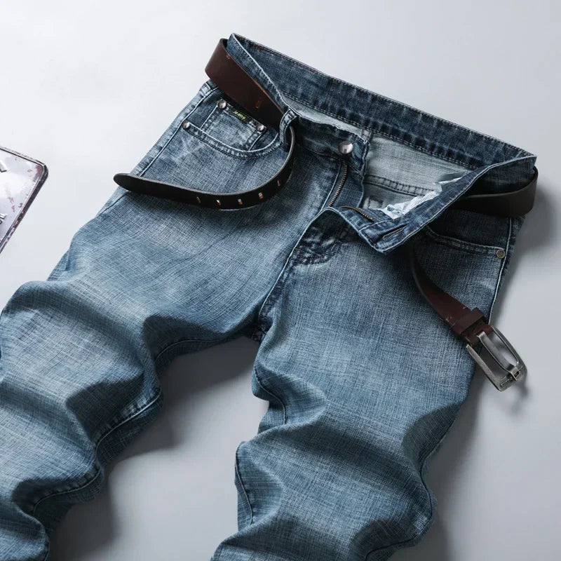 Casual & Stylish Men's Classic Straight Fit Ripped Denim Jeans