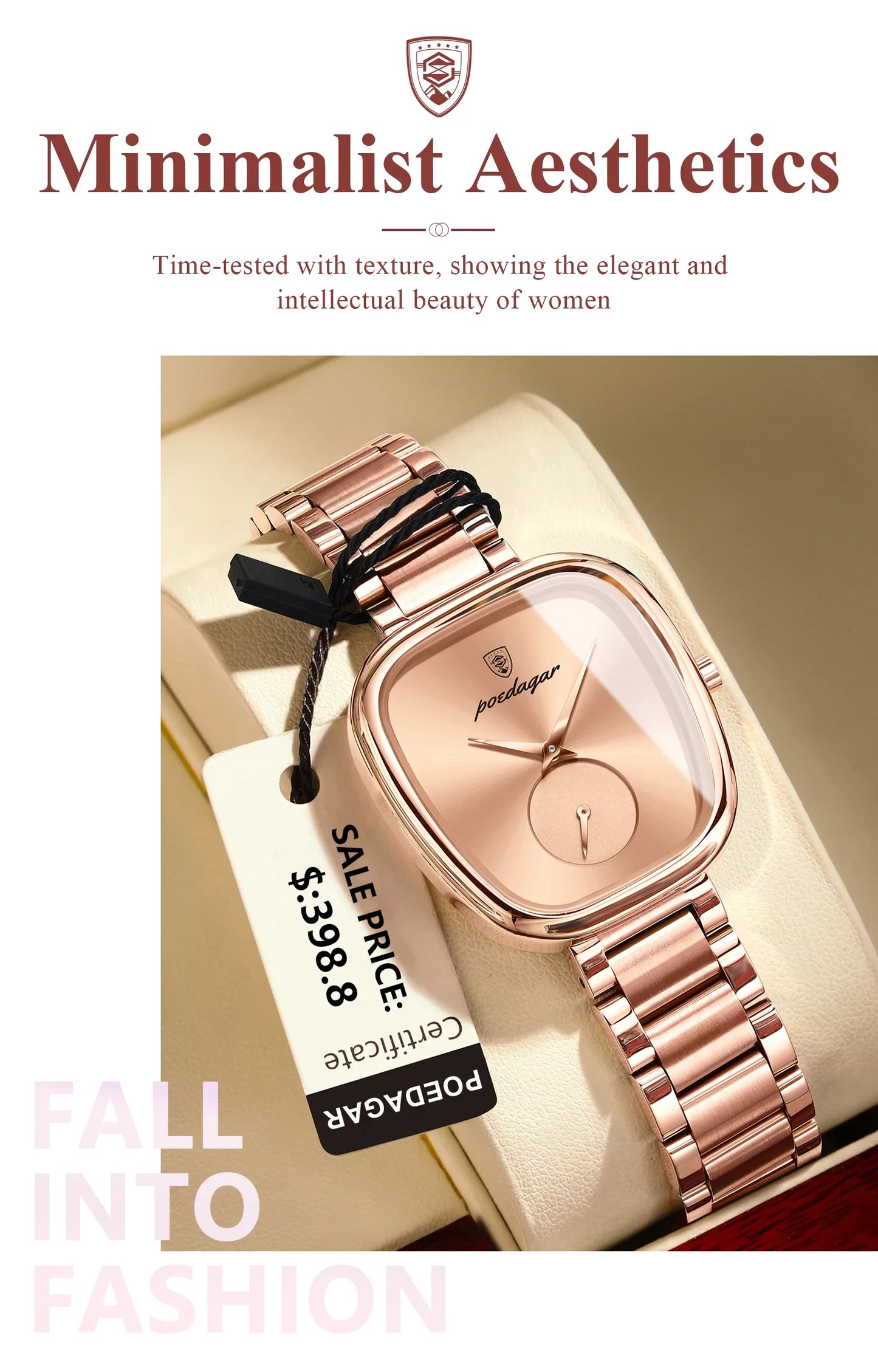 Waterproof Stainless Steel Elegant Luxury Women's Quartz Watch