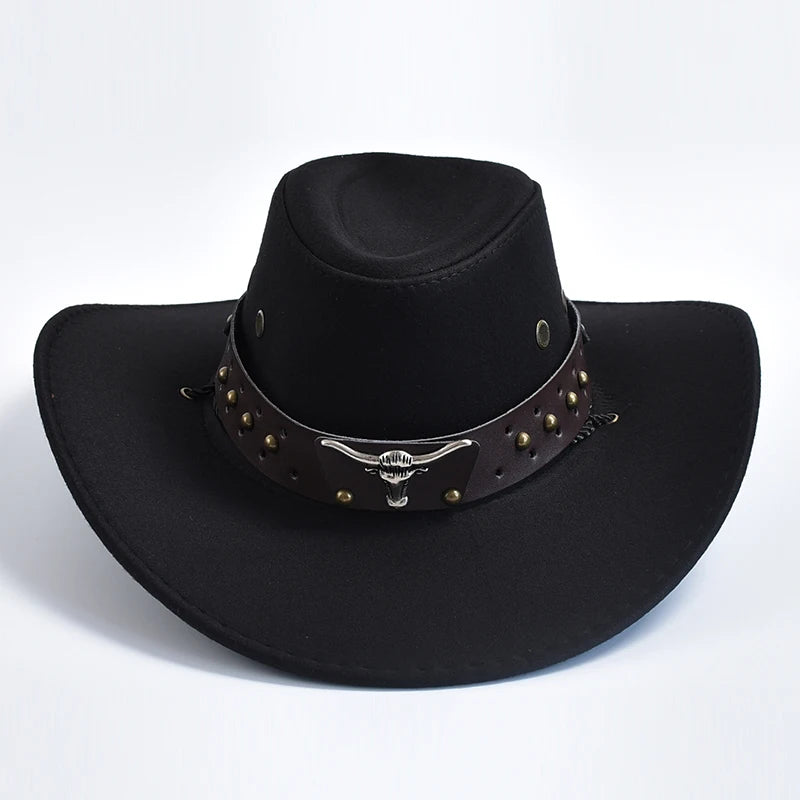 Vintage Artificial Suede Western Cowboy Jazz Hat