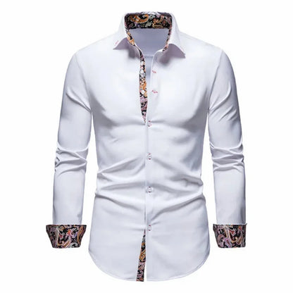 Men’s Slim Fit Long Sleeve Office Business Shirt