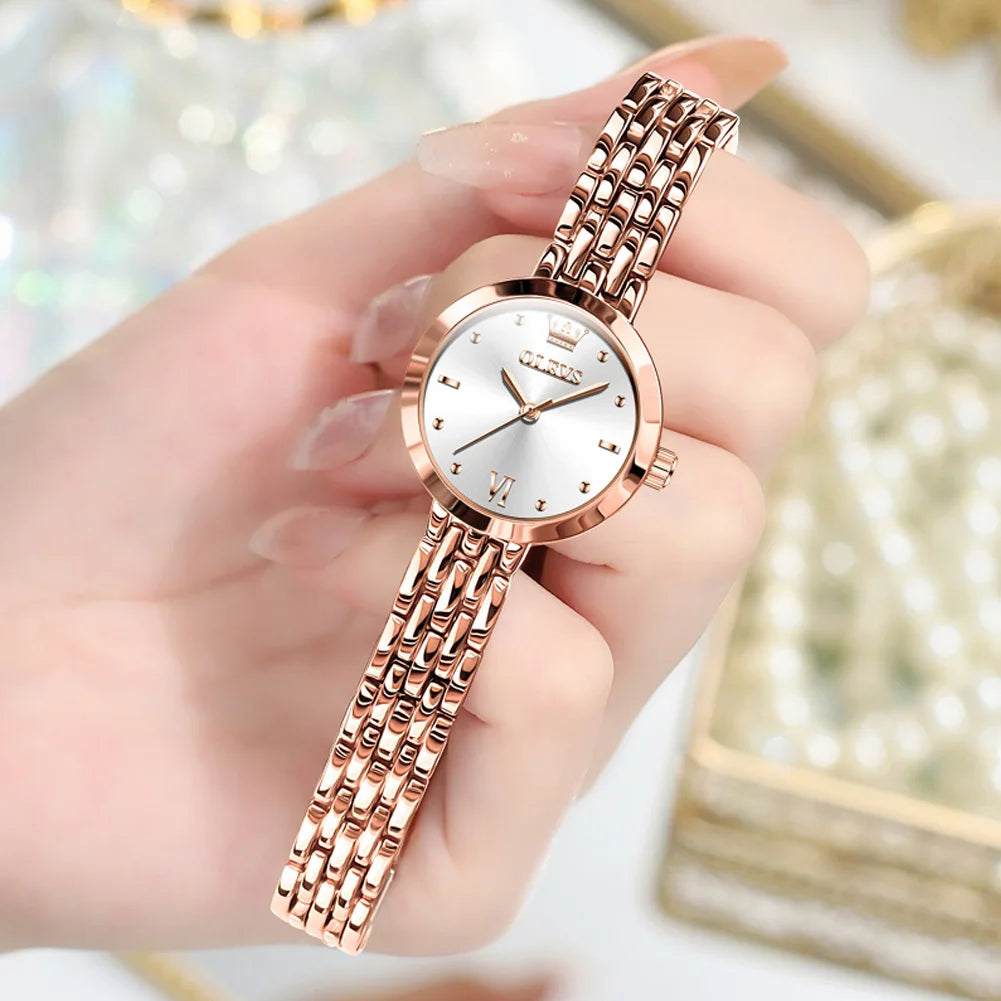 Elegant Waterproof Quartz Timepiece Luxury Gold Women's Watch