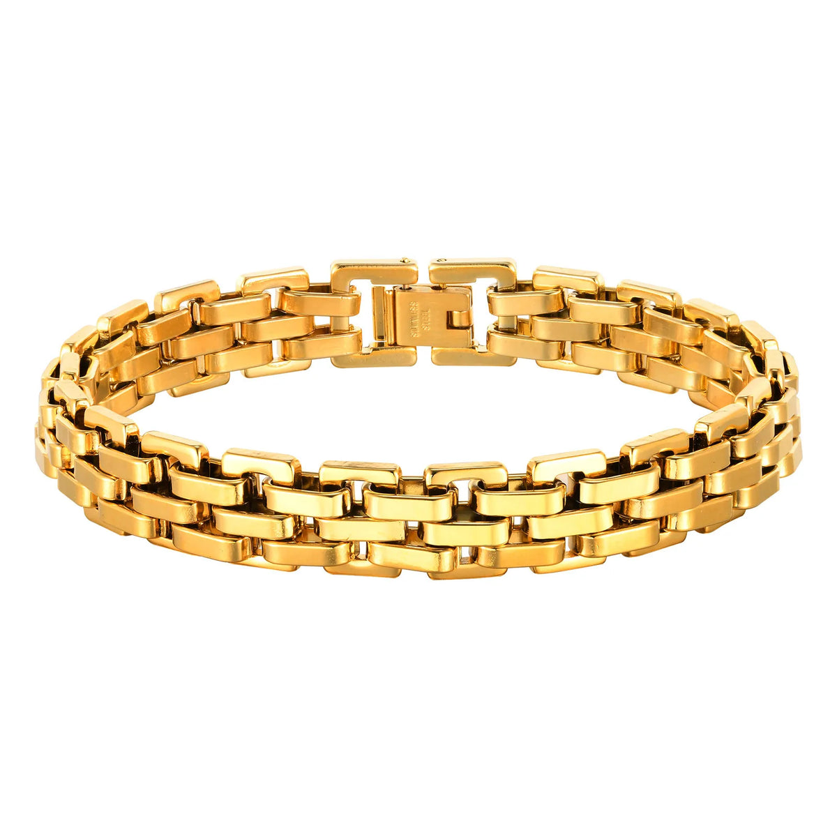 Men's 11mm Stainless Steel Link Bracelet – Bold, Refined & Durable