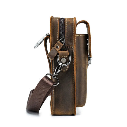 Men's Genuine Leather Crossbody Multi-Functional Belt & Waist Bag