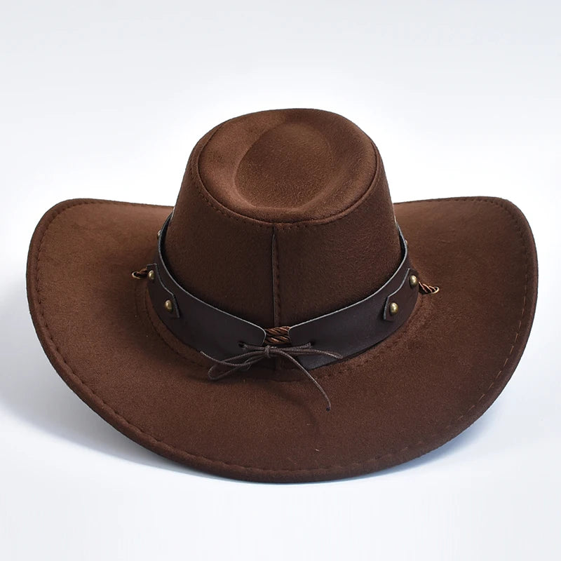 Vintage Artificial Suede Western Cowboy Jazz Hat