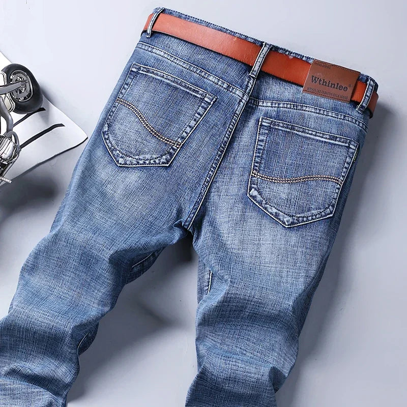 Casual & Stylish Men's Classic Straight Fit Ripped Denim Jeans