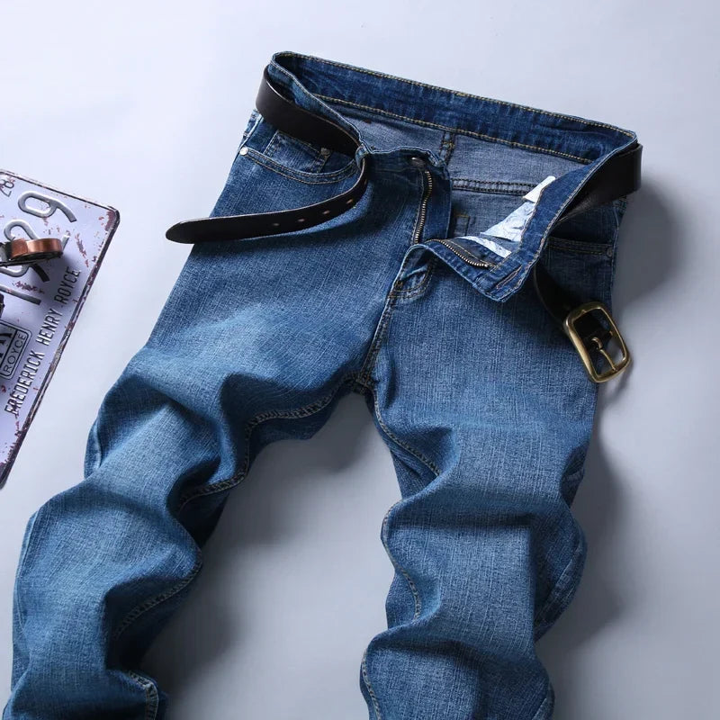 Casual & Stylish Men's Classic Straight Fit Ripped Denim Jeans