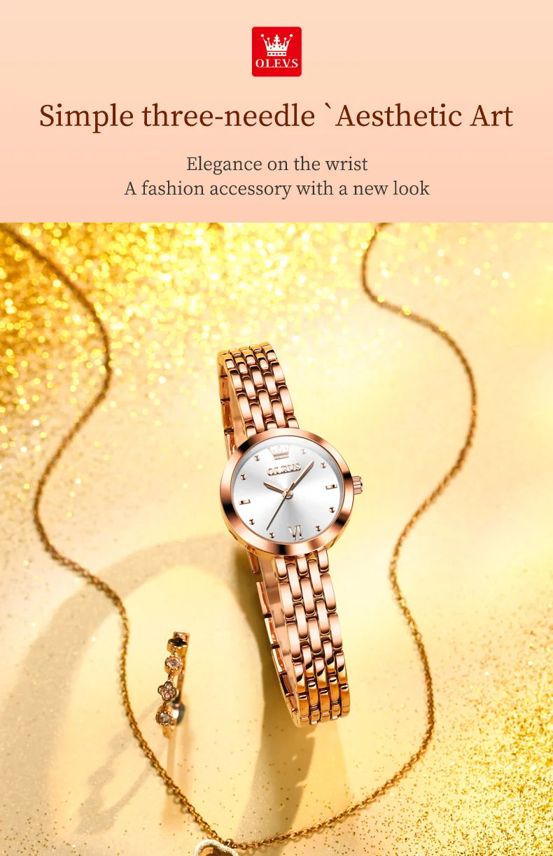 Elegant Waterproof Quartz Timepiece Luxury Gold Women's Watch