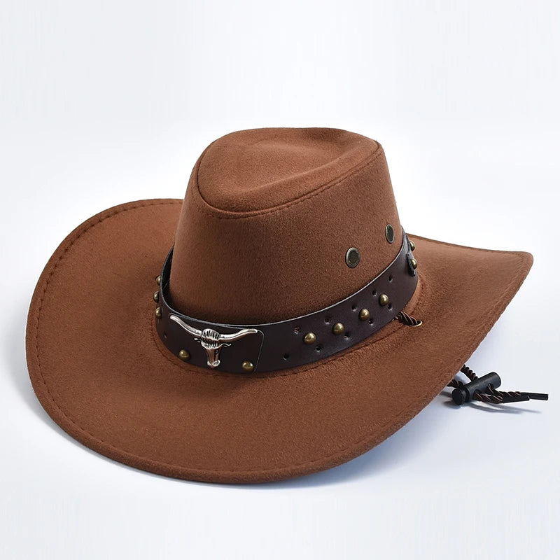 Vintage Artificial Suede Western Cowboy Jazz Hat