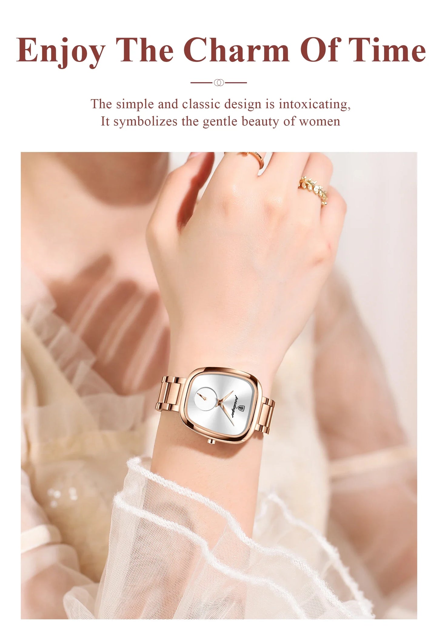 Waterproof Stainless Steel Elegant Luxury Women's Quartz Watch