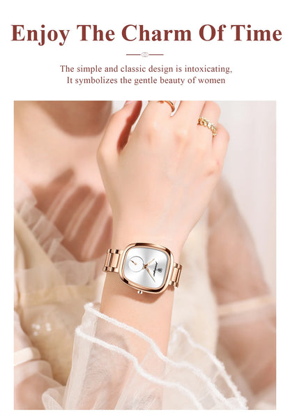 Waterproof Stainless Steel Elegant Luxury Women's Quartz Watch