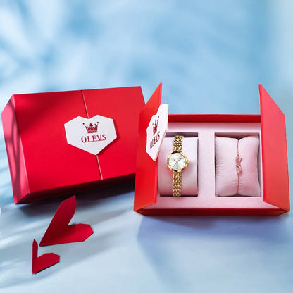 Elegant Waterproof Quartz Timepiece Luxury Gold Women's Watch