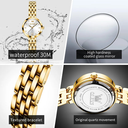 Elegant Waterproof Quartz Timepiece Luxury Gold Women's Watch
