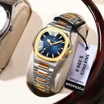 Stainless Steel Luxury Women’s Square Waterproof Watch