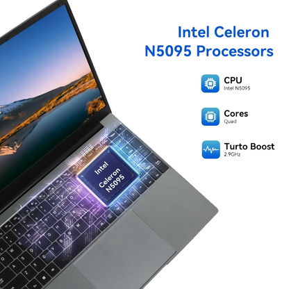 15.6" Windows 11 Laptop, Intel N5095, 8GB RAM, 256GB SSD